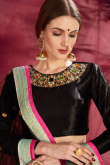 Blue Banglori Silk Lehenga with Banglori Silk Choli