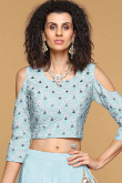 Blue Silk Lehenga Choli