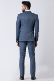 Bluish Grey Men's Polyester Tuxedo Suit