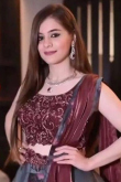 Bluish Grey Organza Printed Lehenga for Wedding & Party