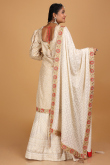 Georgette Lehenga in White colour with Resham Work for Wedding & Party