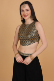 Sangeet Special Zari Embroidered Wedding Palazzo With Top