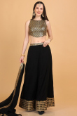 Sangeet Special Zari Embroidered Wedding Palazzo With Top
