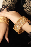 Kundan Studded Alloy Gold plated Kada