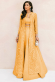 Gold A Line Sangeet Lehenga in Silk
