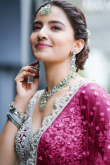 Cerise Pink Net Embroidered Wedding Wear Lehenga 