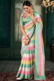 Chanderi Multi Color Printed Light Weight Saree