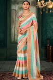 Chanderi Printed Multicolor Casual Wear Light Weight Saree