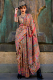 Chanderi Silk Weaved Thread Sage Green Broad Border Saree 