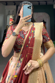 Chinnon Cream Lehenga with Peinted Work for Diwali 