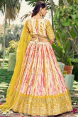 Chinnon Cream Zari Embroidered Flared Lehenga 