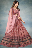 Chinnon Light Weight Printed Light Pink Lehenga