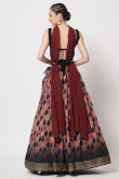 Chinnon Multi Color Printed Flared Style Lehenga