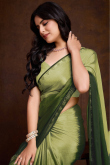 Chinnon Light Olive Green Ombre Printed Saree