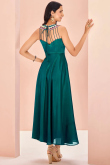 Chinnon Teal Green Indo-Western Kurti with Resham Work for Diwali