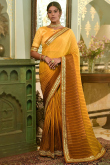 Chinnon Yellow Ombre Saree