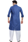Cotton Blue Men Kurta Pajama