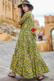 Cotton Printed Kurti In Pear Green Colour