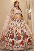 Cotton Silk Pale Pink Lehenga with Printed Work for Diwali