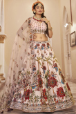 Cotton Silk Pale Pink Lehenga with Printed Work for Diwali