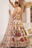 Cotton Silk Pale Pink Lehenga with Printed Work for Diwali