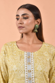 Cotton Trombone Yellow Kurti