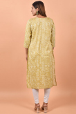 Cotton Trombone Yellow Kurti