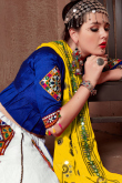 Cotton White Indian Lehenga Choli With Thread Work