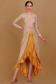 Cream Beige Chiffon Plain A Line Lehenga