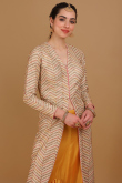 Cream Beige Chiffon Plain A Line Lehenga