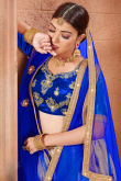 Cream Beige Silk Embroidered Ombre Lehenga