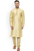Men Kurta Pajama in Cotton Sky Blue with Resham Work for Party 