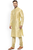 Men Kurta Pajama in Cotton Sky Blue with Resham Work for Party 