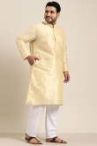 Georgette Black Resham Embroidered Party Wear Men Kurta Pajama