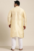 Georgette Black Resham Embroidered Party Wear Men Kurta Pajama