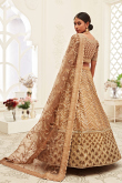 Dark Beige Sequins Embroidered Silk Lehenga For Engagement 