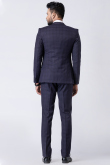 Dark Blue Men's Polyester Tuxedo Suit