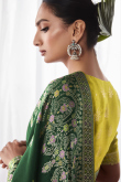 Dark Green Kora Silk Weaved Traditional Saree 