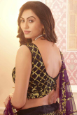 Dark Purple Satin Silk A Line Lehenga