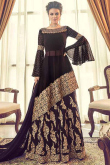 Dark Purple Color Silk Lehenga with Silk Choli
