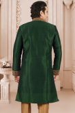 Dark Purple Silk Sherwani with Sequins Work for Wedding