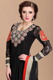 Black Color Long Anarkali Churidar Suit for Eid