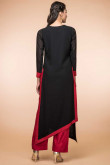 Black Georgette Trouser Suit With Dupatta for Eid