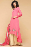 Silk Rouge Pink Palazzo Pant Suit