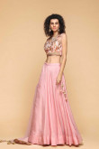 Trendy Pink Art Silk Lehenga With Net Choli