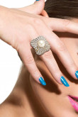 Pearl Alloy Rings For Women