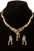 Crystal Studded Necklace with Jhumka Earrings
