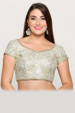 traditional look Cream Fancy Saree Blouse 