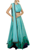 Cyan Art Silk Lehenga With Art Silk Choli