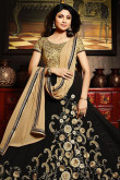 Shilpa Shetty Black Georgette Bollywood Anarkali Suit